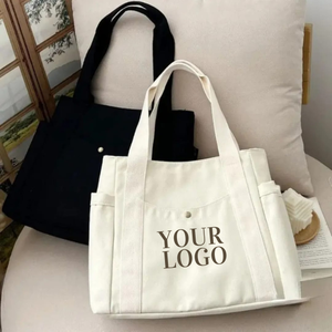 Custom digital print handbags made of 100% pure cotton with custom design for storage, marketing & travel - Product Image 4