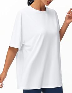 Camiseta Casual de Mujer con Logotipo Personalizado, Corte Holgado, Cuello Redondo, Manga Corta, Larga, Transpirable, 100% Algodón Jersey - Product Image 2