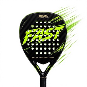 Bolza International Overgrip de paddle-tennis léger en fibre de carbone, poignée EVA, forme diamant, taille de face 23CM, absorption des chocs - Product Image 1