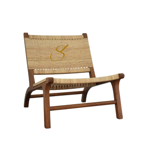 Silla de Comedor de Madera Maciza y Ratán EMBER – Silla Tejida a Mano para Sala de Estar y Muebles de Cafetería - Product Image 4