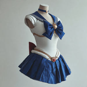 Conjunto de Disfraz de Animadora Escolar de Primera Calidad, Top Corto con Falda Plisada, Disfraz de Cosplay - Product Image 1