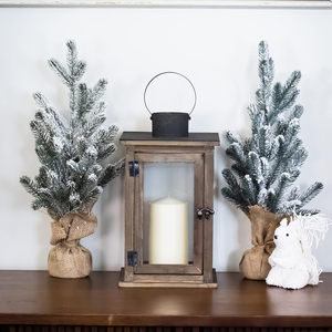 Standard Quality Handmade Wooden Candle <b>Lantern</b> <b>Large</b> Brown Wall Hanging Wooden <b>Lantern</b> for Export Sale - Product Image 5