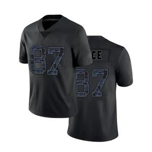 Camiseta de Fútbol Americano para Hombre, Uniforme de Rugby con Letras Bordadas, Camisetas Reflectantes de Edición Limitada, Ropa Masculina - Product Image 2
