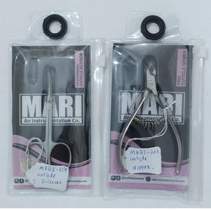 MARI-259 MARI-263 Dead Skin Removing <b>Nail</b> Cuticle Nipper And Scissor Sharp Blade Metal Steel Beauty Tool With Branded Packing - Product Image 1