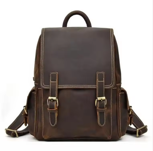 Genuine <b>Leather</b> Backpack <b>Bag</b> Business Laptop Hiking Rucksack Outdoor Travelling Backpack Large Big Capacity <b>Leather</b> Backpack - Product Image 1