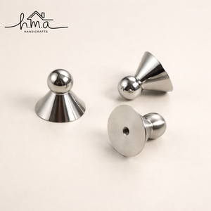 Poignée de tiroir en cuir avec bouton métallique, poignée moderne en cuir pour armoire de cuisine, tiroir de placard, meubles - Product Image 1