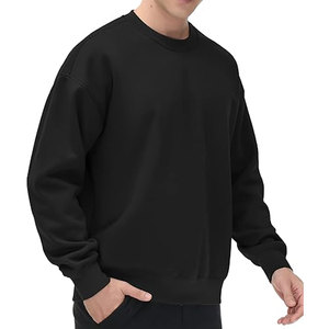 Sweat-shirt à col rond en polaire pour homme, doublé, uni, épais, coupe classique, doux, basique, en mélange de coton, chaud, décontracté, streetwear - Product Image 5