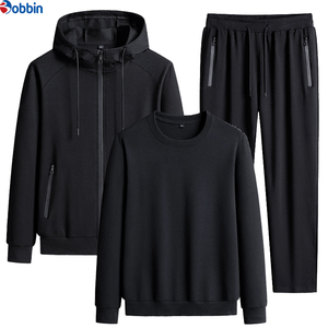 Winter Custom Logo Hooded Tracksuits <b>Mens</b> Training Fitness Sports Suit <b>Track</b> Suits Custom Sweatshirt Trousers <b>Jackets</b> 3 Pcs Sets - Product Image 1