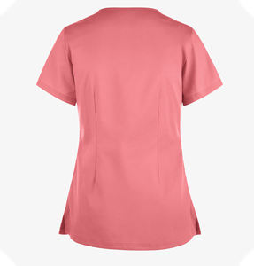 2024 Hot Sale CE Certified White Spandex Knitted <b>Scrub</b> <b>Sets</b> Customize Medical Woman <b>Scrubs</b> Polyester Hospital Uniform ODM - Product Image 4