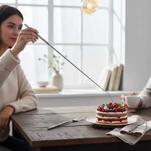 Stainless Steel Telescopic Dinner <b>Fork</b> | Extendable Retractable <b>Fork</b> for Camping, Travel, Dining | Space-Saving Kitchen - Product Image 3