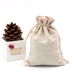 Bolsitas de Algodón Teñido Liso con Cordón, Bolsas Pequeñas Tejidas Ecológicas - Product Image 4
