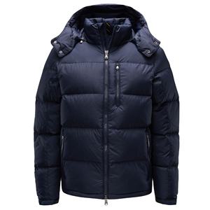 Chaqueta acolchada azul personalizada de alta calidad para hombre, ropa de calle impermeable con sudaderas con capucha para invierno - Product Image 1