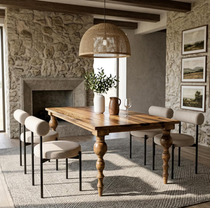 Handmade Modern Mango wood Solid Wood <b>Square</b> Industrial Design Dining Table for Hotel Villa School Use - Product Image 1