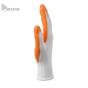 Custom Industrial Work Safety <b>Gloves</b> White Polyester Knit Shell Latex Coated Palm <b>Grip</b> Construction Builder Utility <b>Gloves</b> - Product Image 4