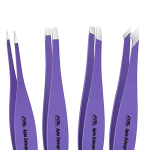 Étui magnétique écologique réutilisable pour salons de beauté, kit de pinces à épiler professionnelles personnalisables en acier inoxydable - Product Image 3
