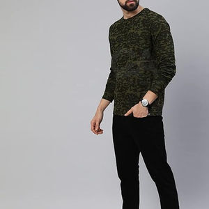 Chemises de chasse camouflage pour hommes, chemise tactique camouflage à manches longues, séchage rapide, col rond, t-shirt de sport - Product Image 5