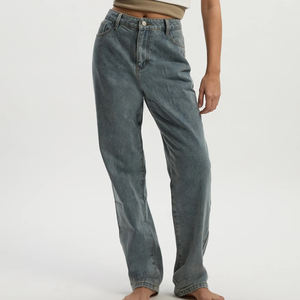 Jeans de Mezclilla Casuales Rectos para Mujer, Estilo Desgastado con Cuentas, Tallas y Colores Personalizables - Product Image 6