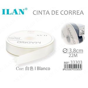 Nastro Intrecciato Bianco da 3,8 cm x 22 m per Artigianato - Product Image 3