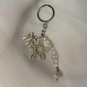 Artistic Embroidery Beaded Keychain Handcrafted Boho Chic <b>Bag</b> <b>Charm</b> with Elegant Handmade Bead Embellishments - Product Image 4