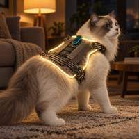 Harnais LED portable Qcool pour chiens, anti-traction, lumineux, rembourré en nylon, pour la marche, anti-évasion, vente en gros