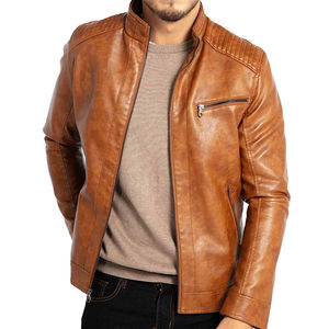 Chaqueta de Cuero Casual de Invierno para Hombre con Forro de Piel y Felpa, Cuello Grande, Talla Grande para Hombres de Mediana Edad - Product Image 1