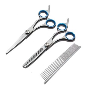 Kit de tijeras de aseo para perros de acero inoxidable recto para zurdos de alta calidad, juego de tijeras para el pelo de mascotas, herramientas de belleza para el cuidado de mascotas - Product Image 5
