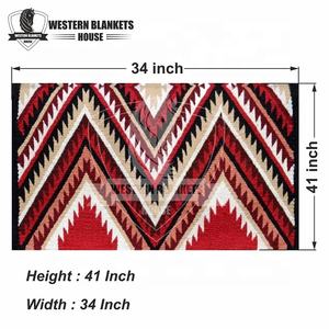 Manta de sillín de caballo de espectáculo occidental de alta calidad, cuero de lana de Nueva Zelanda, nuevo diseño, almohadilla de sillín de Rancho hecha a mano, algodón polialgodón - Product Image 2