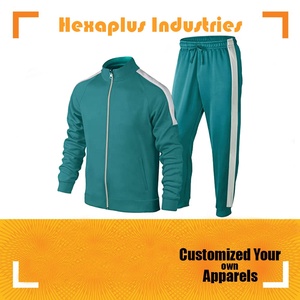 Conjunto de chándal verde con chaqueta con cremallera y pantalones jogger, ropa deportiva, ropa de equipo, ropa casual, conjunto de chándal verde con chaqueta con cremallera y pantalones jogger - Product Image 6