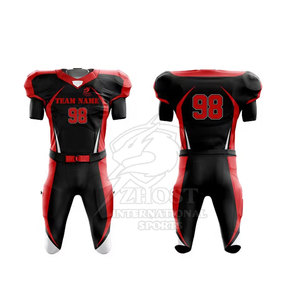 Uniforme de football américain pour hommes de haute qualité à bas prix, 100% polyester, respirant et à séchage rapide, manches courtes, toutes saisons - Product Image 2
