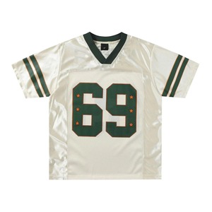 T-shirt de sport vintage oversize personnalisé en patchwork, coupe américaine, en maille, style streetwear, maillot de football 100% coton - Product Image 3