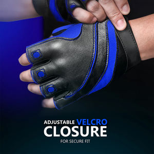 Guantes de Entrenamiento Transpirables para Fisicoculturismo, Levantamiento de Pesas, con Soporte para Muñeca, de Cuero, para Gimnasio - Product Image 3