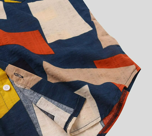 Chemises à manches courtes pour hommes, vêtements de plage d'été tendance, qualité 65% polyester 35% coton, imprimé floral personnalisé, chemises hawaïennes pour hommes - Product Image 6