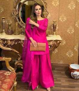 Ropa india y pakistaní lista para usar, ropa étnica de fiesta, diseño de Punjabi Shalwar Kameez, vestidos Anarkli rectos e informales para mujer, para chicas. - Product Image 4