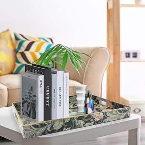 ถาดเสิร์ฟไม้พิมพ์ลายทำมือ ราคาโรงงาน ดีไซน์โดดเด่น รูปทรงสี่เหลี่ยมผืนผ้า ถาดพิมพ์ลาย MDF ทำมือ โดย Universal Overseas - Product Image 2