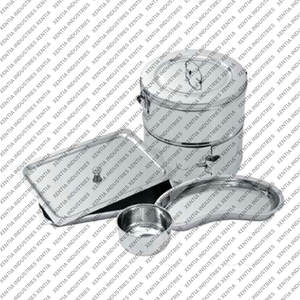 Ensemble d'instruments chirurgicaux creux en acier inoxydable pour usage clinique personnel, réutilisables, avec plateaux rénaux - Product Image 1