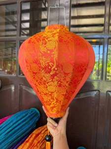 Natural Handwoven Floral Brocade Traditional Silk Lantern Wedding Event Decor Wholesale Exporter Manufacturer Vietnam - Product Image 5