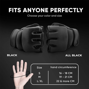 Guantes de MMA de Cuero Genuino para Entrenamientos Diarios, Guantes de MMA Transpirables con Correa de Gancho y Bucle Segura - Product Image 3