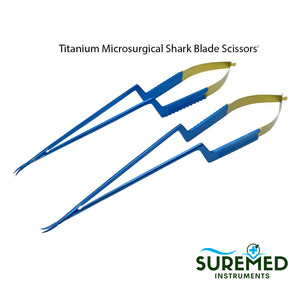 Ciseaux microchirurgicaux SureMed Instruments en titane, type Shark Blade, instrument de coupe de précision pour la chirurgie générale, certifié CE, classe II - Product Image 5