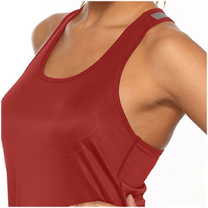 Débardeurs pour femmes pas chers, respirants, écologiques, anti-boulochage, séchage rapide, mélange polyester/coton, sans manches, logo personnalisé - Product Image 4