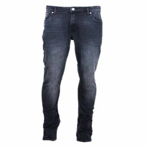 Jeans droits unis pour hommes, style décontracté, coupe confortable, style urbain, vente en gros, fabricant - Product Image 1