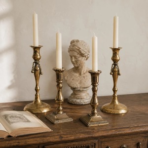 Support de bougie vintage en laiton conique fait main de haute qualité, 1 couleur, résistant à la chaleur, avec impression en relief, pour la maison et Noël, de la marque ILAHI - Product Image 6