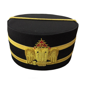 Chapeau de cérémonie de qualité supérieure pour le Rite écossais du 32e Degré, casquette de franc-maçon personnalisée - Product Image 1