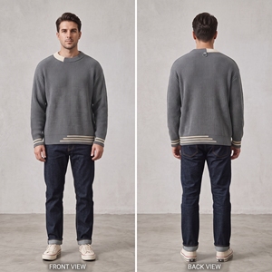 Pulls décontractés pour hommes, couleur unie, couche intérieure chaude, pull tendance de haute qualité, matière acrylique - Product Image 5