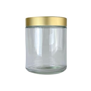 Frasco de vidrio transparente y duradero con tapa metálica hermética, perfecto para mantener las especias frescas y organizadas en los estantes de la cocina. - Product Image 3