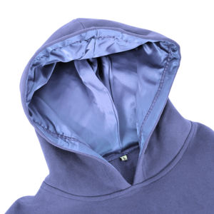 Sweat-shirt à capuche pour homme, couleur unie, coupe classique, décontracté, en molleton tricoté, pour l'automne, doublure en satin - Product Image 2
