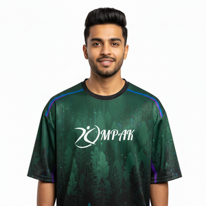 เสื้อยืดโอเวอร์ไซส์พรีเมียมสำหรับผู้ชาย พิมพ์ลายแบบซับลิเมชั่น เสื้อผ้าแฟชั่นสตรีทแวร์ลำลอง - Product Image 1