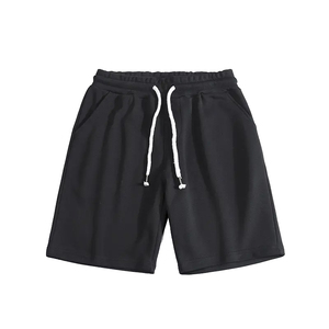 Pantalones Cortos Bermuda de Algodón Rojo Sólido para Hombre, Cintura Media, con Cordón, Estilo Casual, Tejidos y Transpirables - Product Image 2