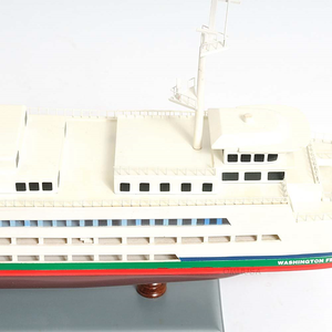 Modelo de Barco de Madera Hecho a Mano del Ferry de Washington, Maqueta de Ferry de Pasajeros, Adorno Náutico, 63.5Lx12.7Wx27.94H cm - Product Image 5