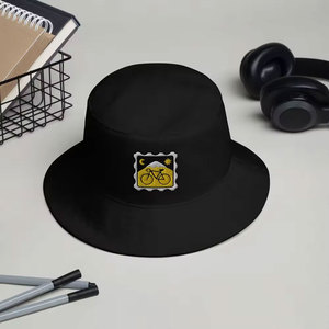 BRANIS SPORTS Gorro de Pescador Unisex Negro 100% Algodón Estilo Urbano con Diseño Bordado de Bicicleta de Montaña para Ciclismo y Actividades al Aire Libre - Product Image 5