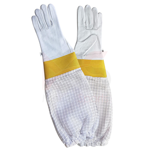 Guantes de apicultor, guantes protectores de cuero de cabra con malla para apicultura, equipo de apicultura, trabajo con abejas y miel - Product Image 3